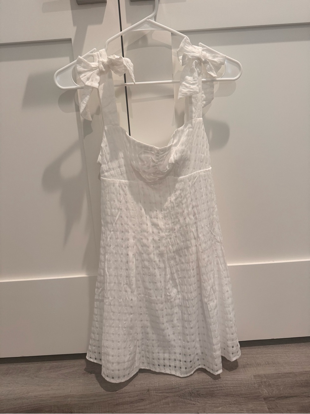 white mini dress